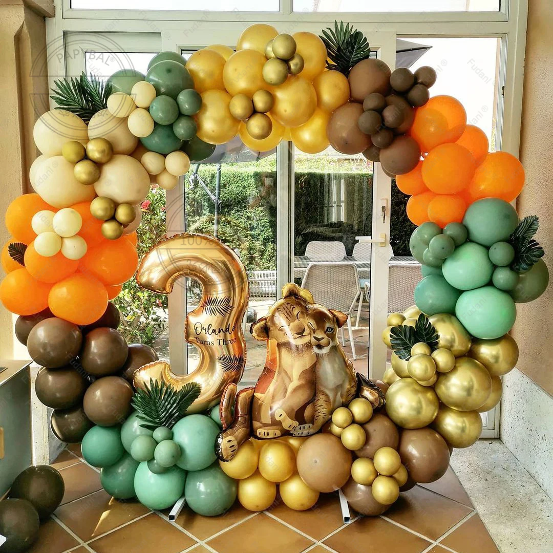 The Lion King Siba Baby Shower Balloons Arch Garland Set For Party Background Decoration Kids Birthday Supplies Gifts Toys Globo