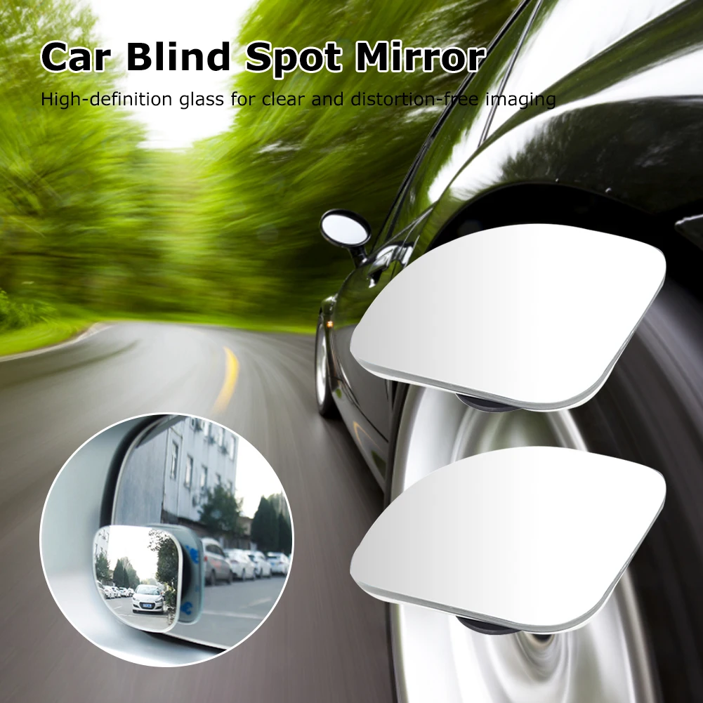 

2pcs Car Mirror HD Convex Mirror Blind Spot Wide-angle 360 Degree Adjustable Clear Rearview Auxiliary Safety Driving Mirrors