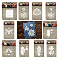 metal cutting dies stencils for diy scrapbooking photo album decorative embossing paper cards snowflake bell christmas die sets