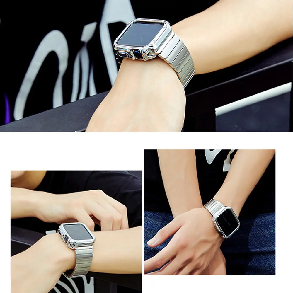 Metal Stainless Steel Strap For Apple watch 6 5 4 44mm 42mm 40mm High-end smart watch bands For iwatch Ultra 49mm 7 8 45mm 41mm