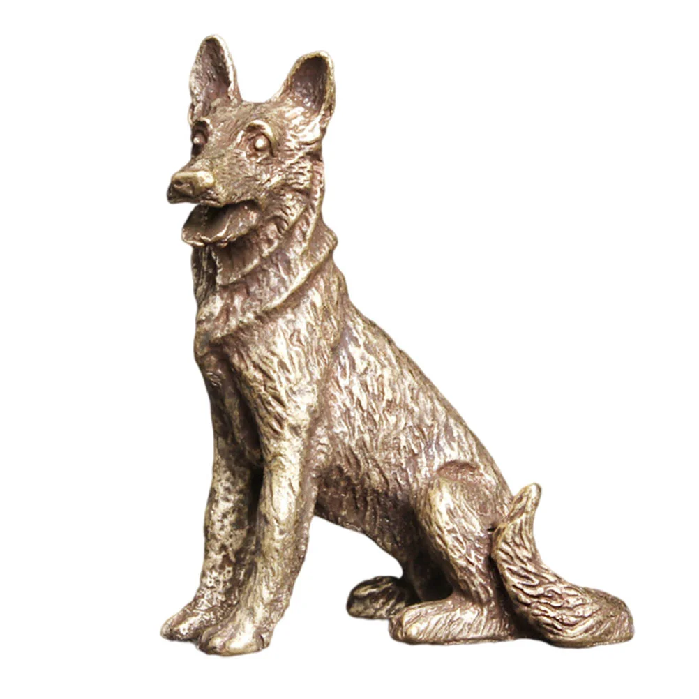 

Dog Statuebrass Figurine Animal Sitting Sculpture Statues Gardenfigurines Chinese Figureornament Wealth Brsss Lawn Decor