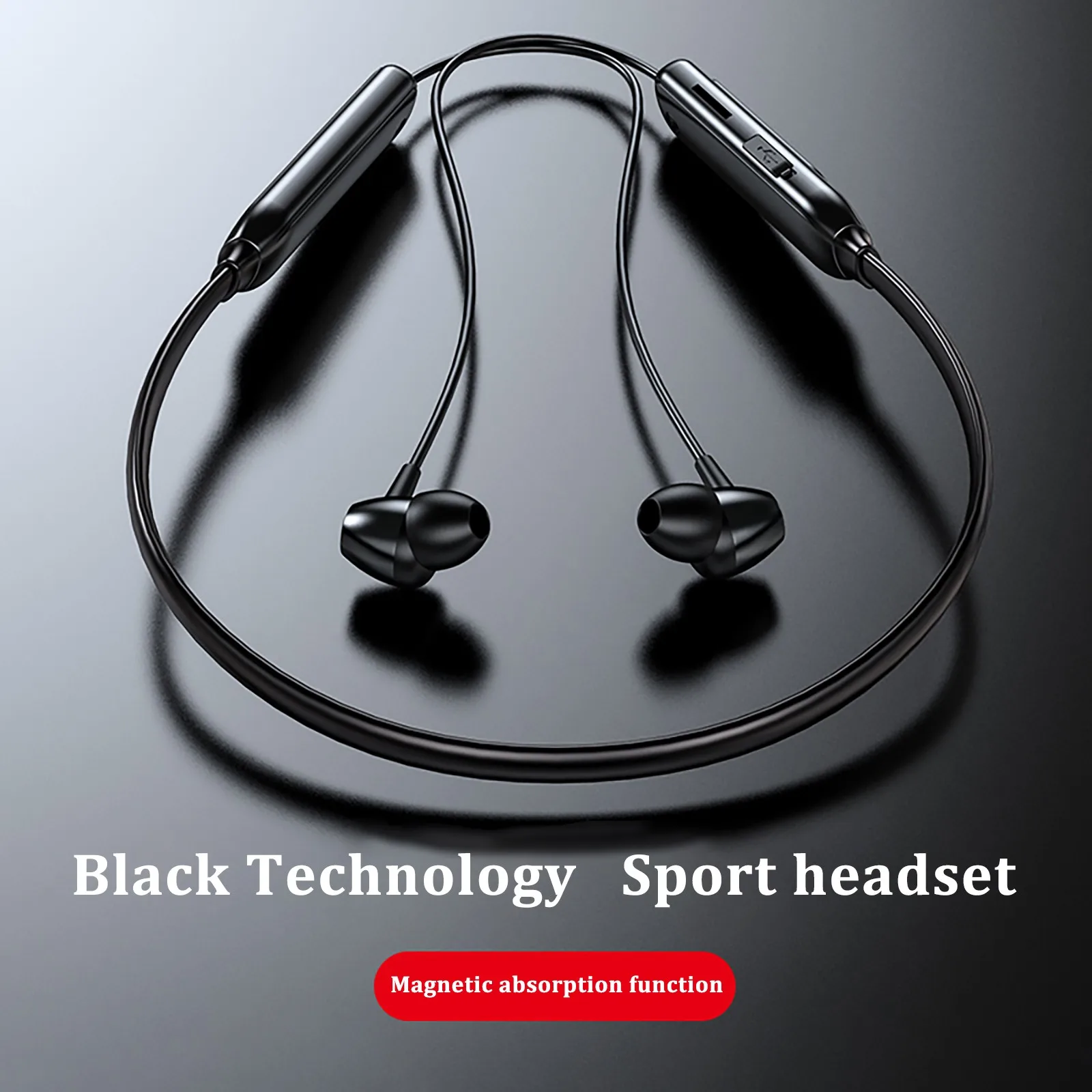 

Magnetic Bluetooth Earphones Neck Hanging Wireless Noise Reduction Sports Card Headset Wireless Headphones For mobile phones