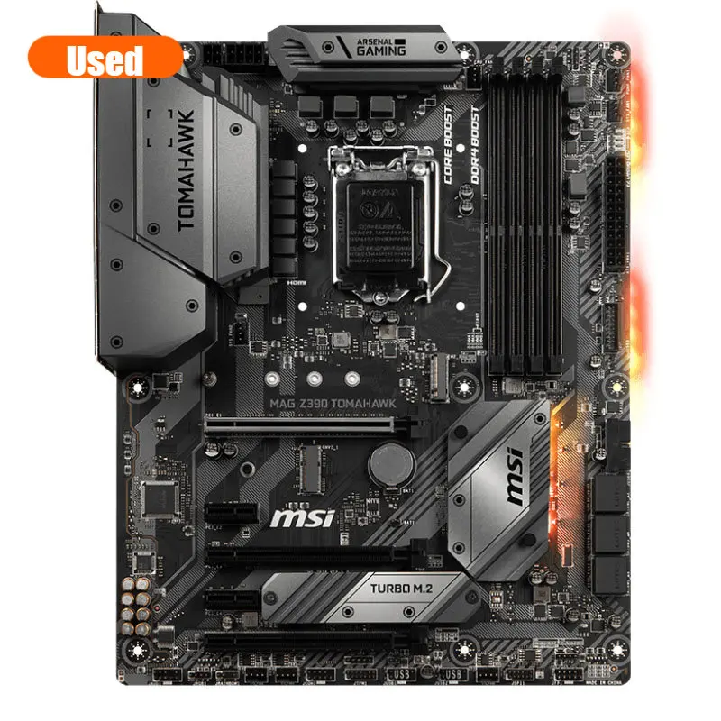 Материнская плата MSI MAG Z390 TOMAHAWK LGA 1151 с Intel Z390 HDMI SATA 6 ГБ/с USB 3,1 ATX Intel