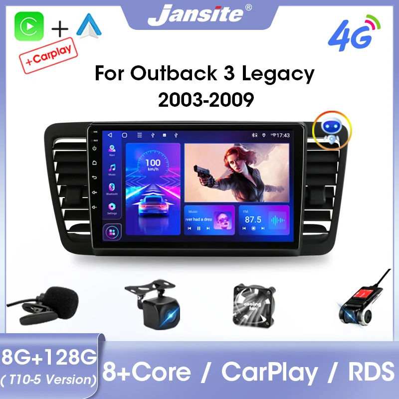 

Jansite 2 din Android 11.0 Car Radio For Subaru Outback 3 Legacy 4 2003-2009 Multimedia Video Player Carplay RDS Auto DVD Stereo