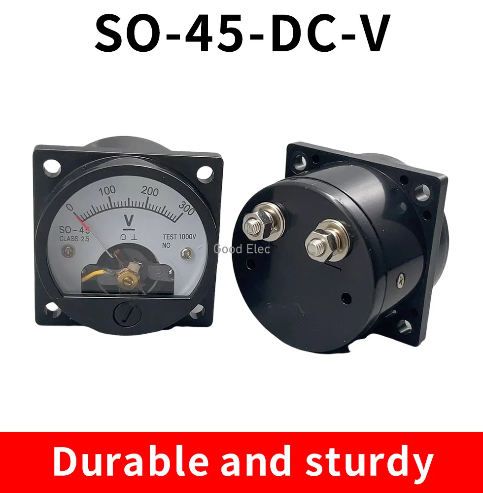 SO-45 DC Anlog Вольтметр 1V2V3V5V10V15V20V30V40V50V100V150V200V250V300V400V450V500V панельный измеритель