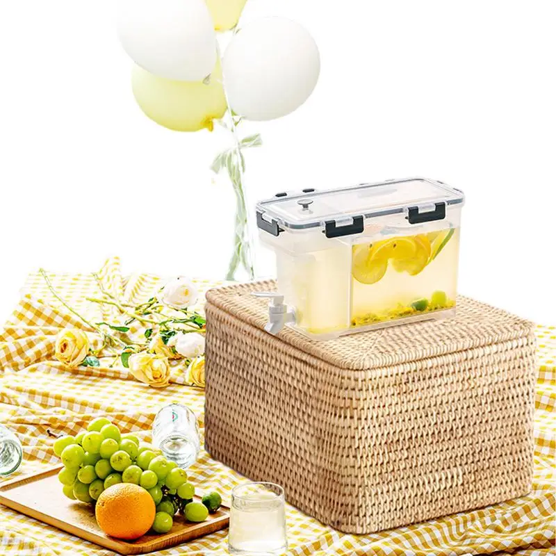 

3.5L Cold Kettle Beverage Dispenser With Faucet Leak Proof 3.5L Large Capacity Iced Drinks Container For Summer Temperature