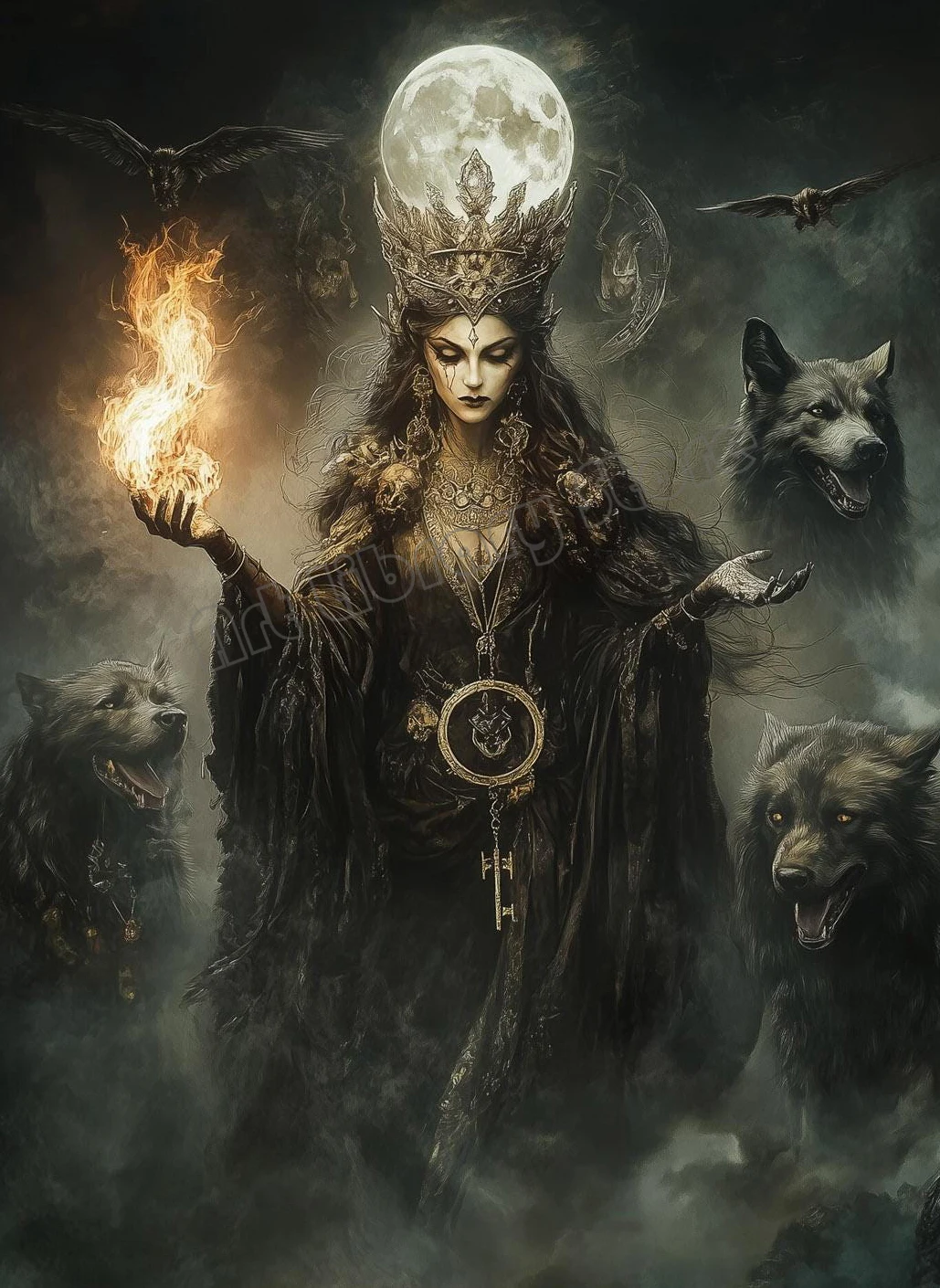 

Печать на холсте "Темная богиня Гайя/Геката"