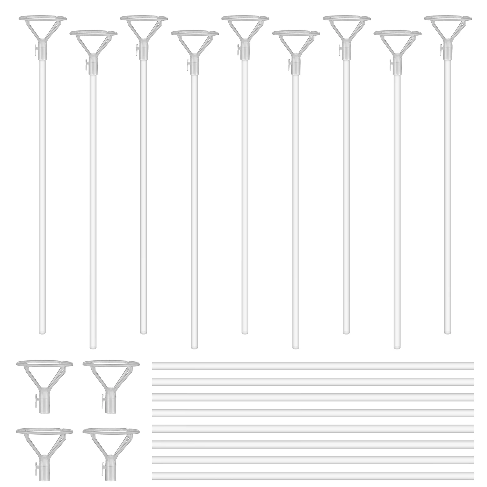 

50pcs Plastic Balloon Stands Balloon Support Holders Handheld Balloon Support Rods Party Balloon Holders