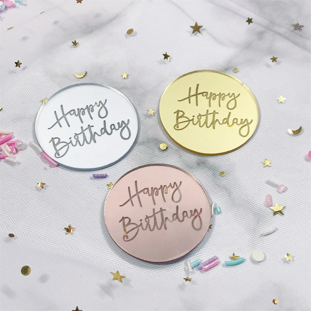 10 шт. в наборе Золотые Зеркальные акриловые капкейки для детской вечеривечерние |