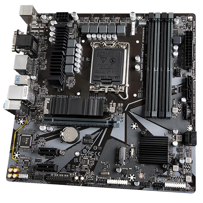 

Gigabyte B660M DS3H dual channel DDR4 motherboard suitable for 12th generation cpu 12400/12500/12700K/12600K 4 memory card slots