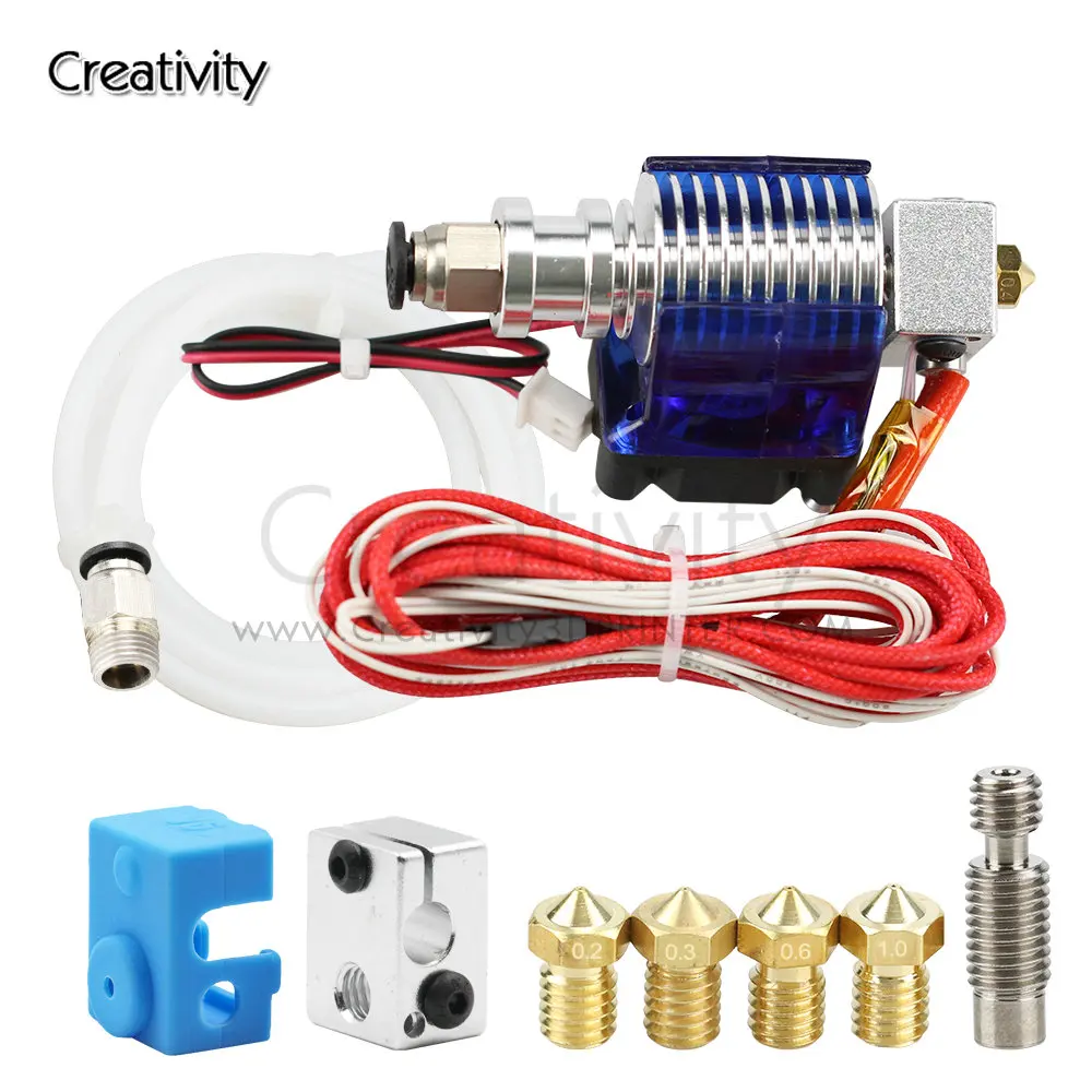 

3D Printer Parts J-head Hotend with Cooling Fan For 1.75mm/3.0mm E3D V6 bowden Filament Wade Extruder 0.2mm/0.3mm/0.4mm Nozzle