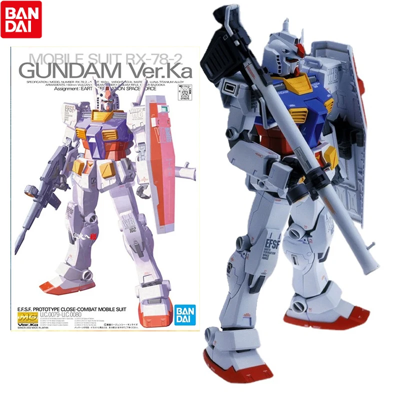 

Оригинальная модель Bandai Gundam, Комплект аниме-фигурок MG 1/100 RX-78-2 Ver.Ka, коллекция Gunpla, аниме, экшн-фигурки, игрушки для детей
