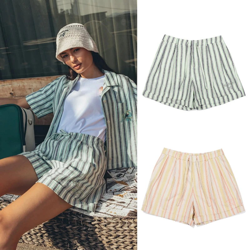 

Golf Clothing Women's Summer Korean Shorts with Vertical Stripe Sports Casual Breathable Style Pants