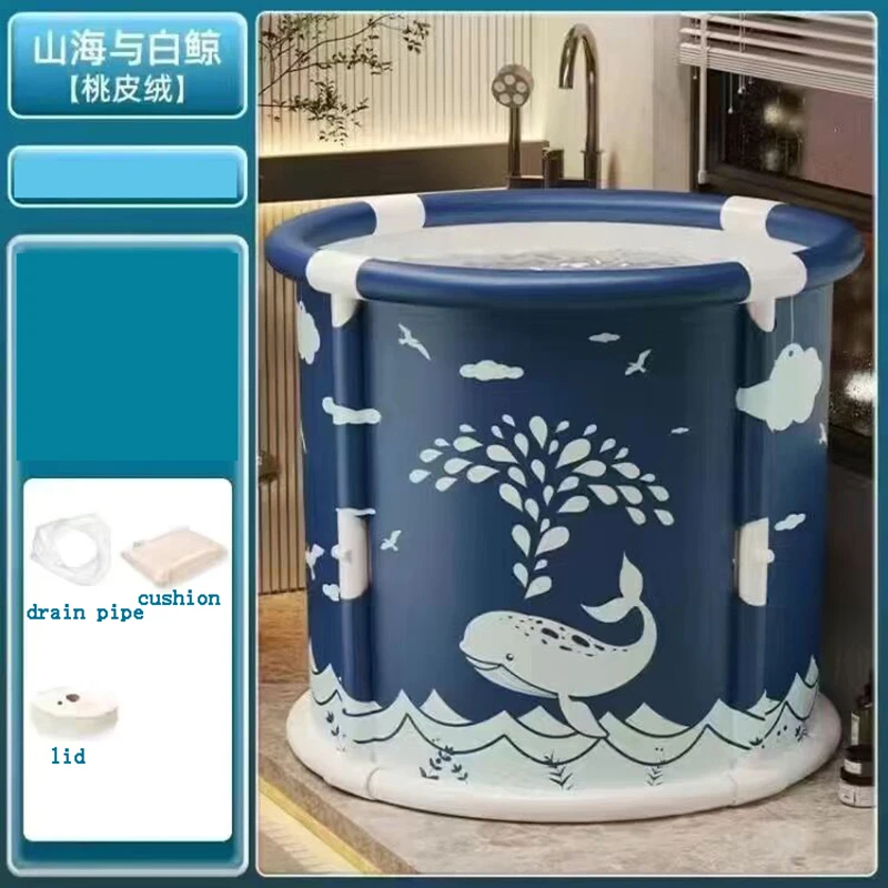 Складная Ванна круглая портативная пластиковая стандартная ванная комната