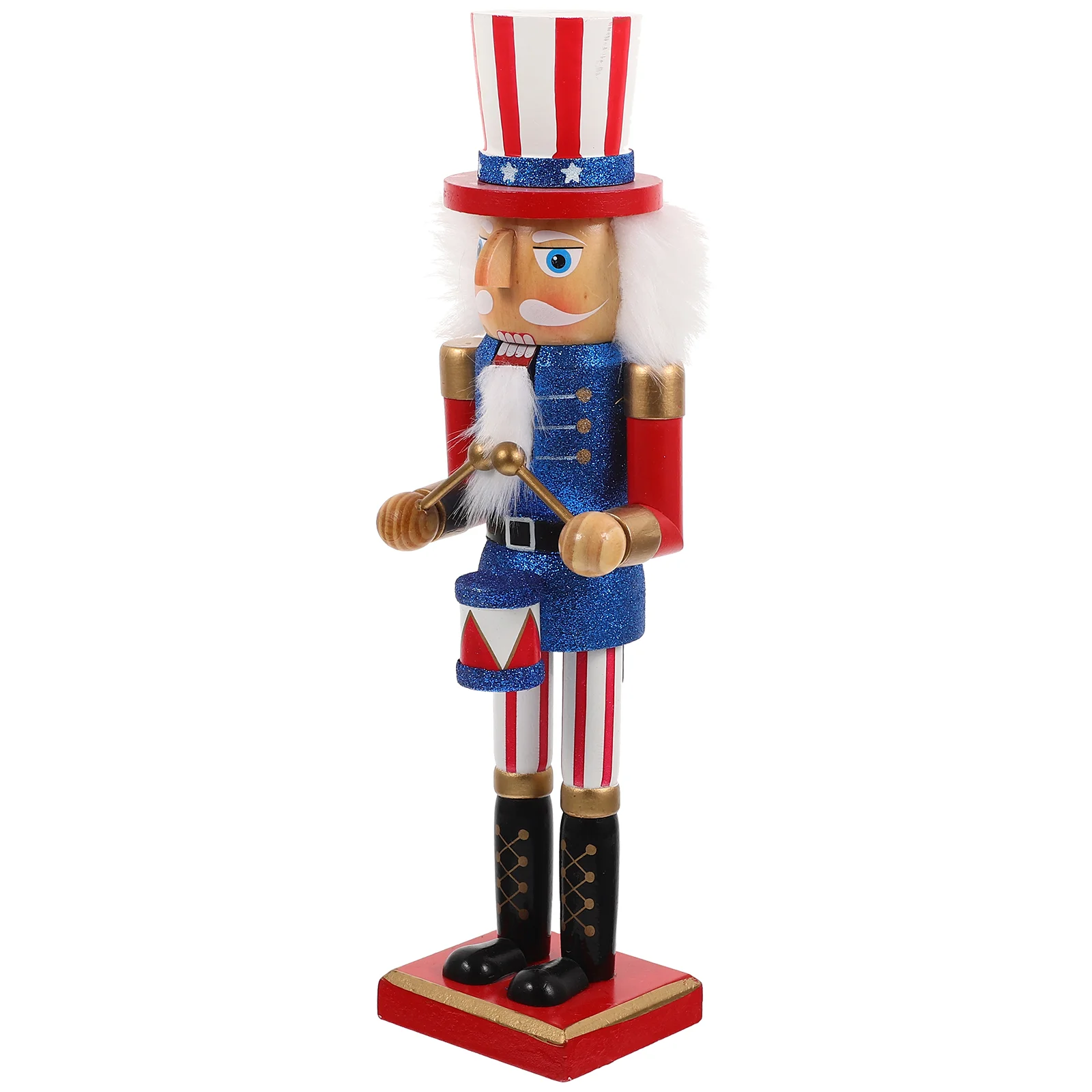 

Decor Independence Nutcracker Soldier Adorn Day Home Party Walnut Doll， Festival Adorable