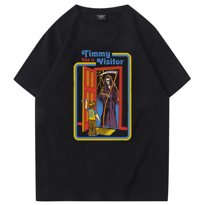 

Let's Summon Demons T-shirt Scary Satanist Evil T Shirt Women Men Psychedelic Streetwear Reaper Horror Death Fashion Camisetas