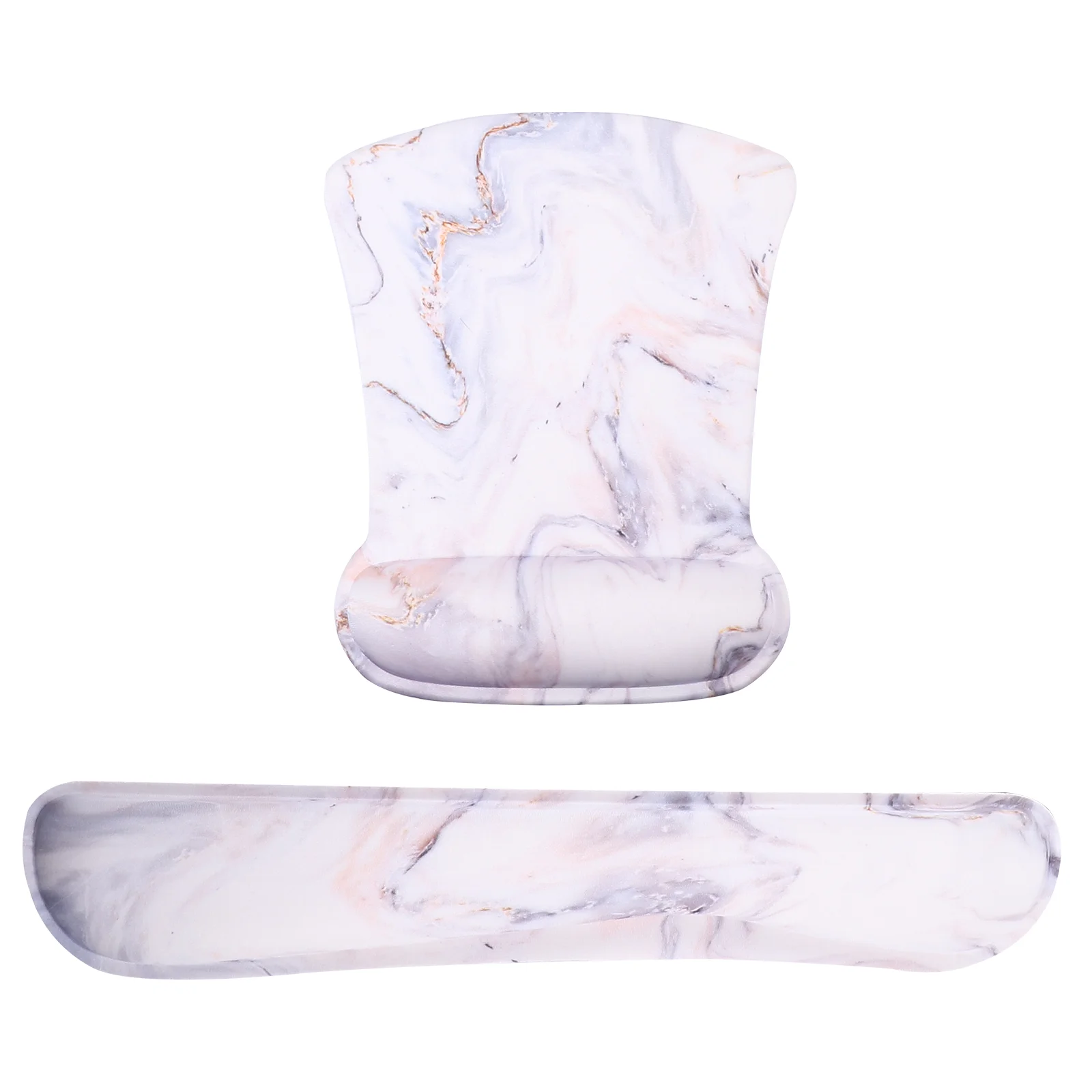 

1 Set and Keyboard Wrist Rest Marble Pattern Wrist Support Cushion