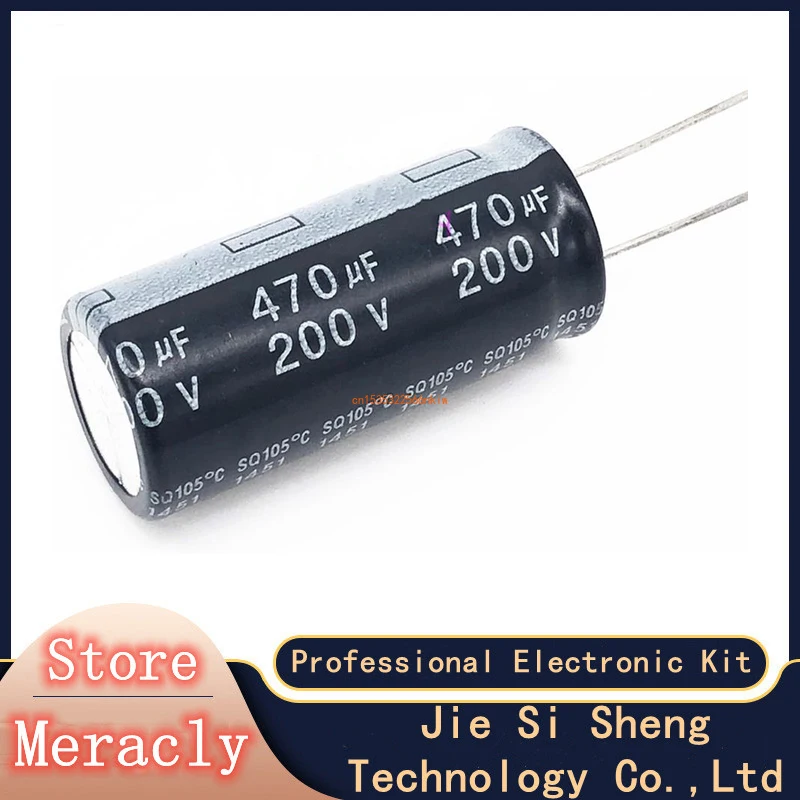 

20pcs/lot 200v 470UF 200v 470UF aluminum electrolytic capacitor size 18*40 20%