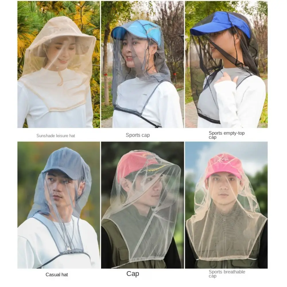 Фото Hat-Veil Солнцезащитная кепка Голова Маска для лица Защитная маска для головы Пчеловодство Шляпа Москитная сетка Насекомое Бджолая сетка Шляпа от насекомых Сетка от насекомых №5