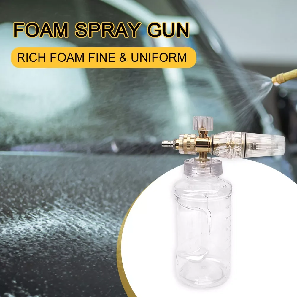 

NEW2023 Foamer Jet Bottle Transparent Snow Foam Lance Washer High Pressure Adjustable Spray Angle Watering Cleaning Tool for Car