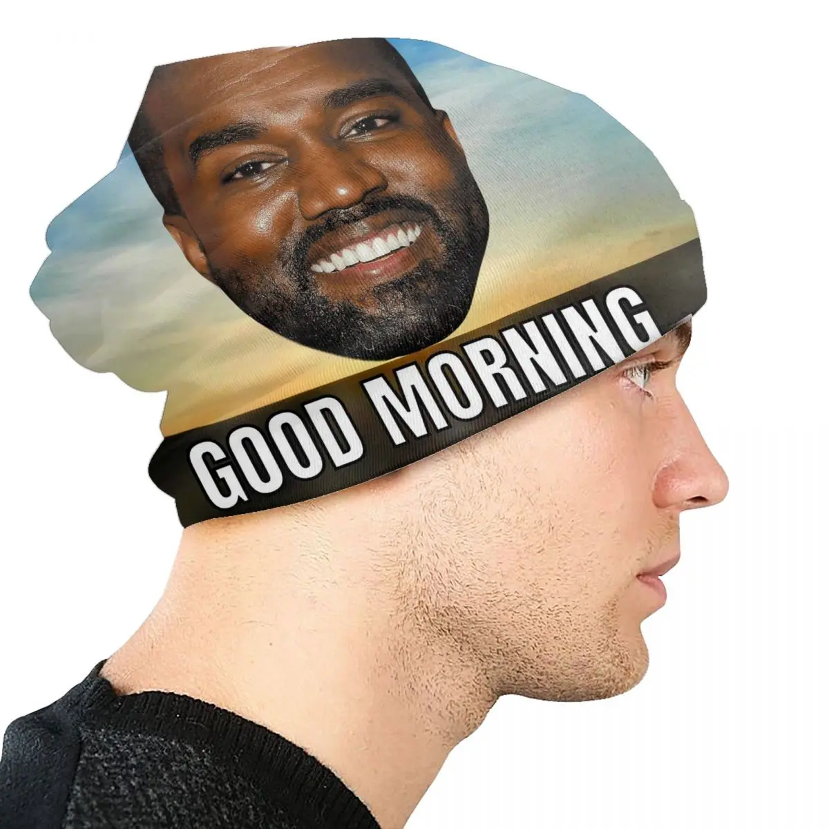 Забавные шапки Kanye West Meme Skullies на заказ зимняя теплая вязаная шапка унисекс для
