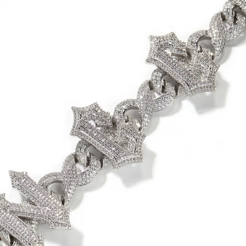 Ожерелье в стиле хип-хоп с бриллиантами неограниченное количество символов