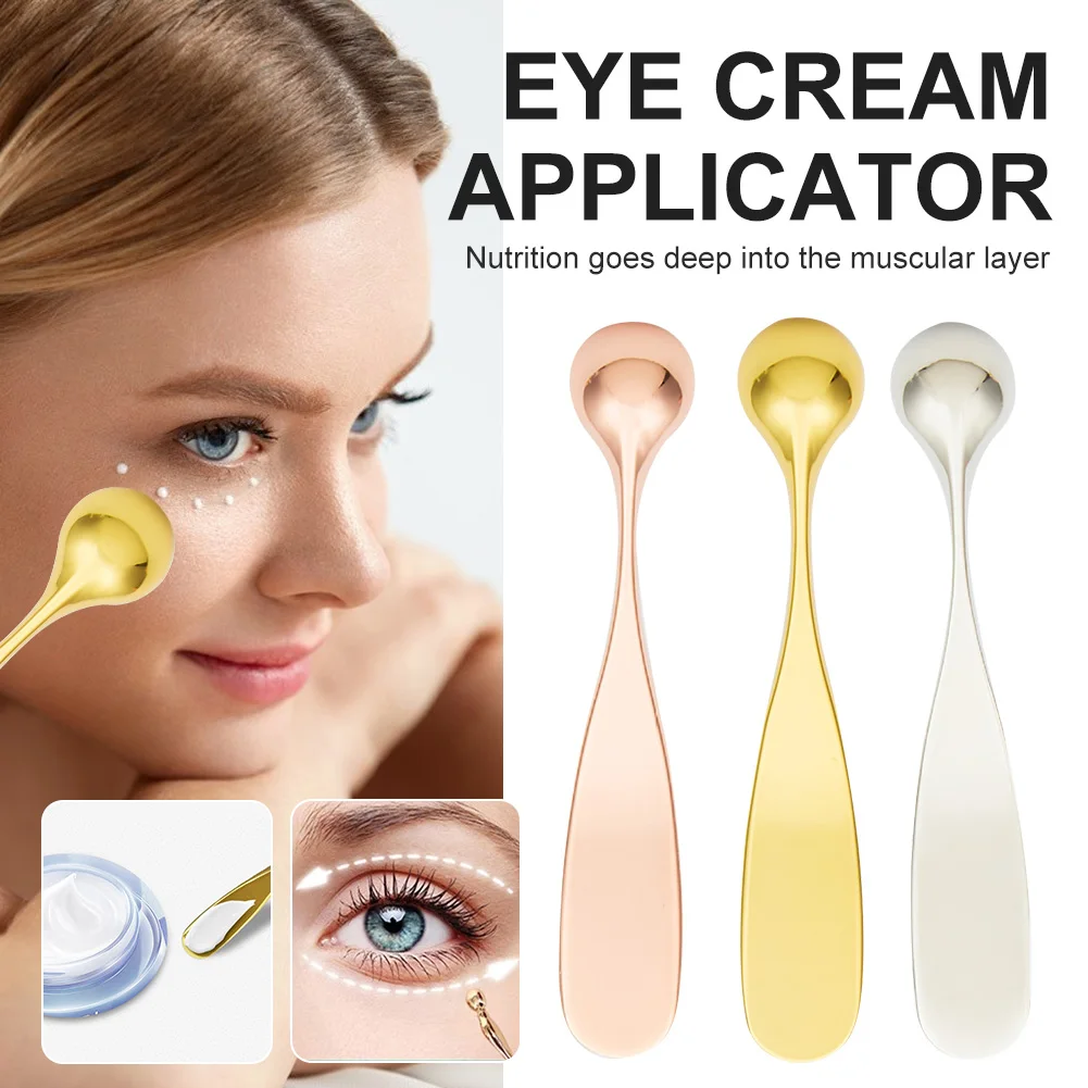 

Eye Cream Applicator Alloy Eye Massage Stick Double-Head Facial Mask Spoon Eye Roller Massager Skin Care Tools