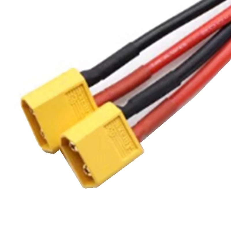 XT60 Parallel Battery Connector 1 Female To 2 Male Cable Dual Extension Y Splitter 14AWG Silicone Wire For RC Durable
