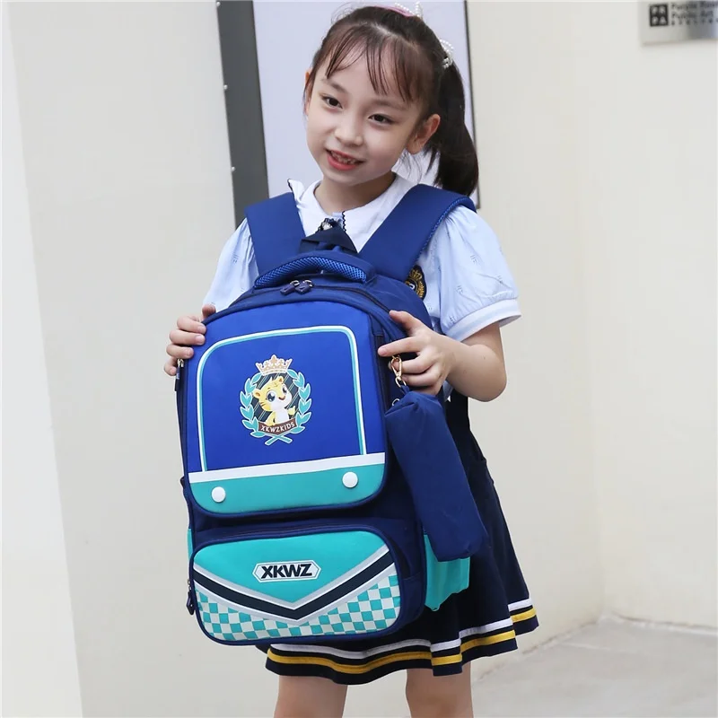 Cute Children Students Rabbit Tiger Animal School Backpacks New Large Capacity Grade 1-6 Pupils Girls Boys Fashion Pen Bags Hot