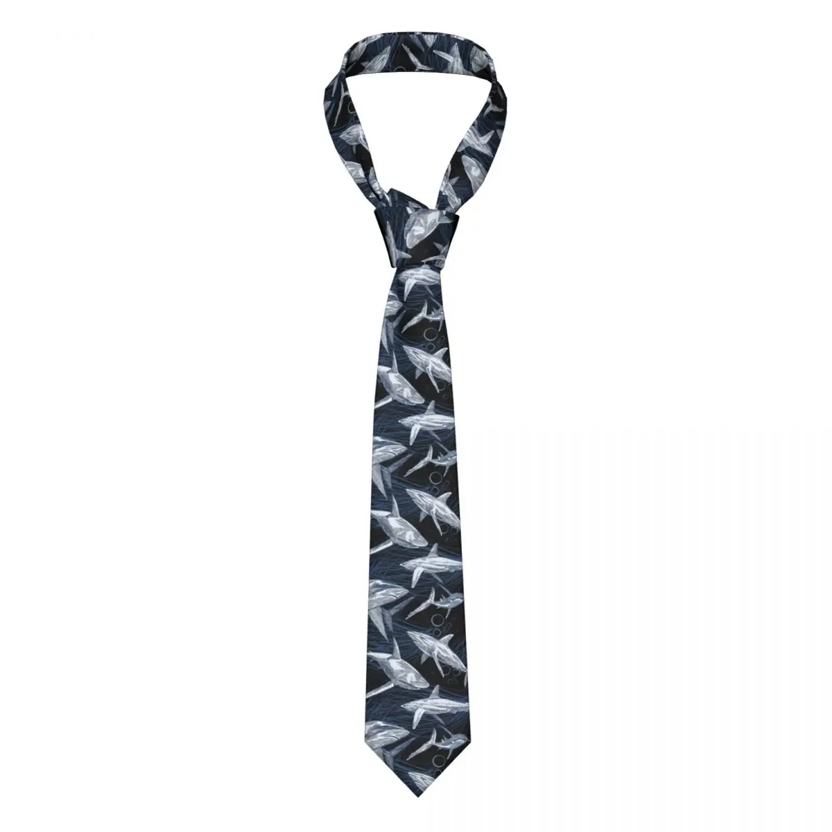 

Shark Ocean Sea Marine Neckties Unisex Silk Polyester 8 cm Wide Neck Ties for Men Shirt Accessories Gravatas Wedding Business