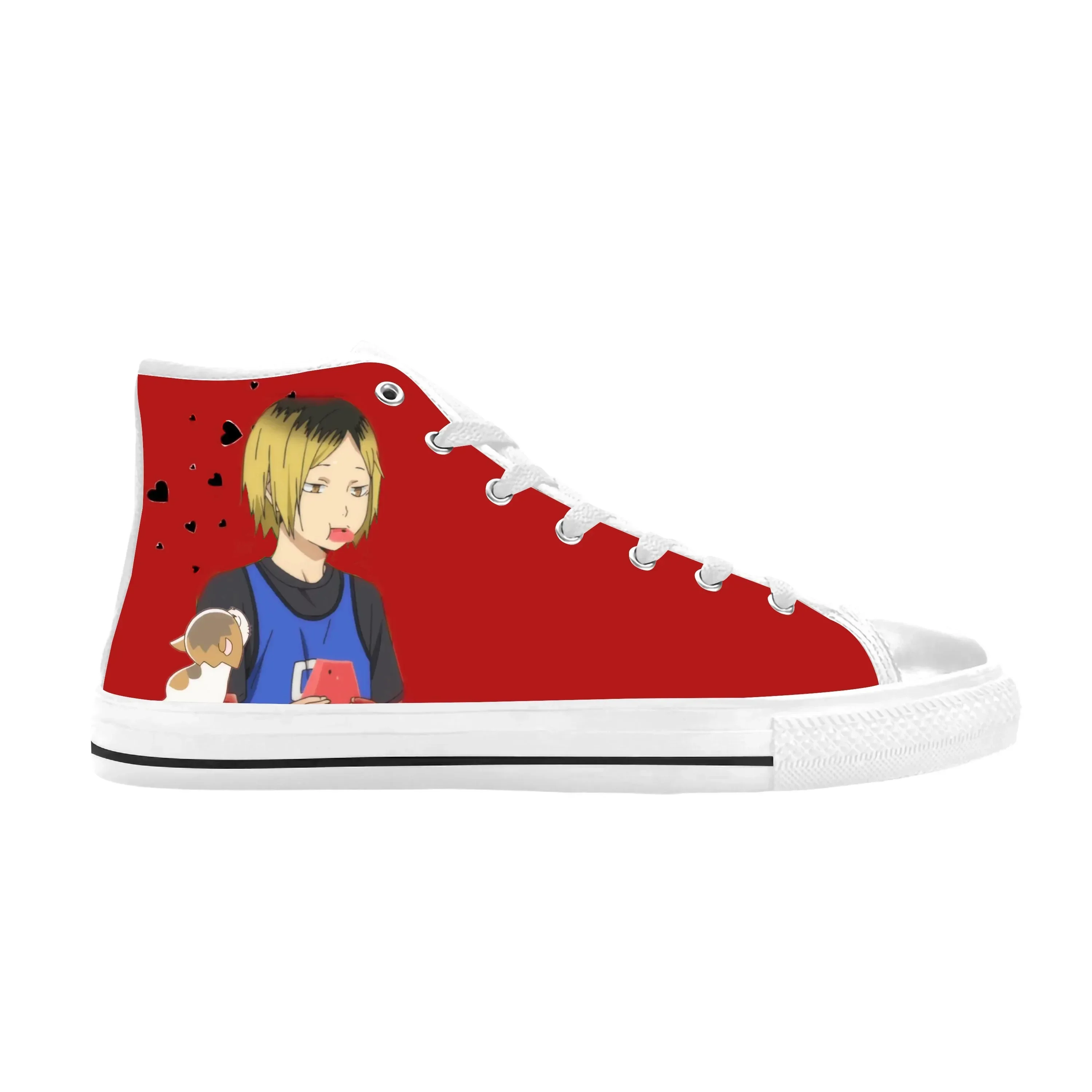 Фото Японские аниме-мультфильмы, манга, Haikyuu Kozume Kenma, повседневная тканевая обувь, удобные дышащие кроссовки с 3D принтом для мужчин и женщин №2