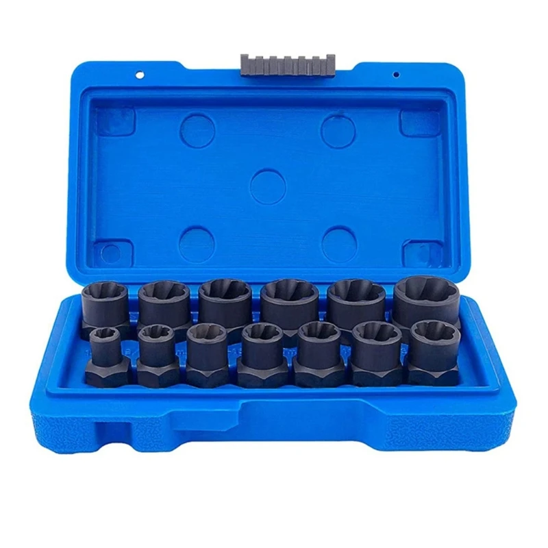 

13Pcs 6.35-19mm Damaged Nut Remover Broken Nut Screw Remover