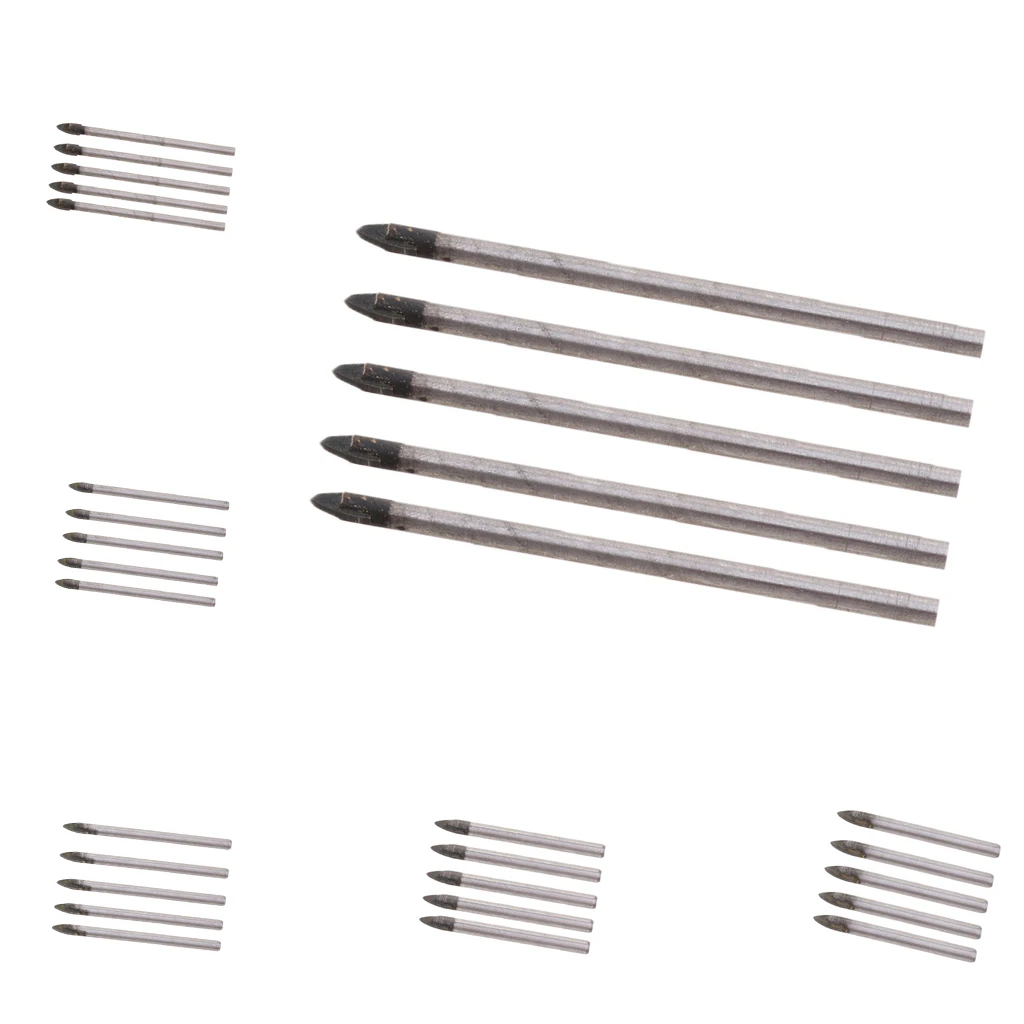 

Triangular Set Hole Openers for Tiles Ceramic Glass 6 Size 3mm - 10mm /4/5/6/8/10mm Drill