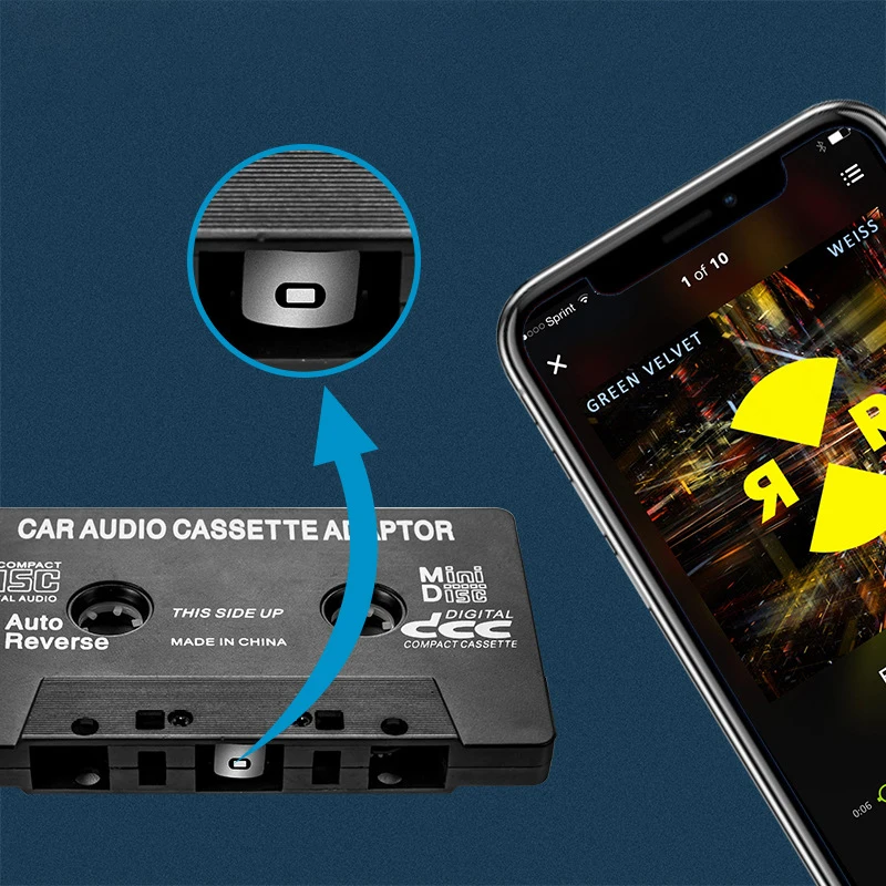 Высококачественный автомобильный адаптер для кассетной магнитолы MP3 MP4