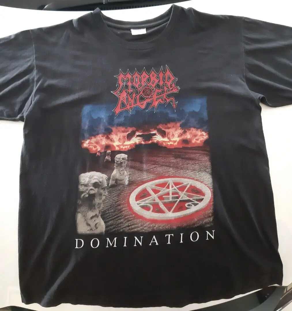 Винтажная Футболка 90-х годов с изображением морбида Ангела из 100% хлопка TT5295