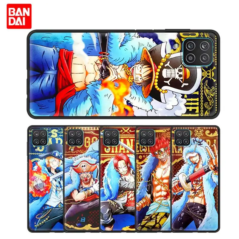 

One Piece Ace Anime Case for Samsung Galaxy A12 A02 A02s A21s A22 A32 A51 A52 A72 4G 5G Black Capa Cover Capinha Luxury Silicone