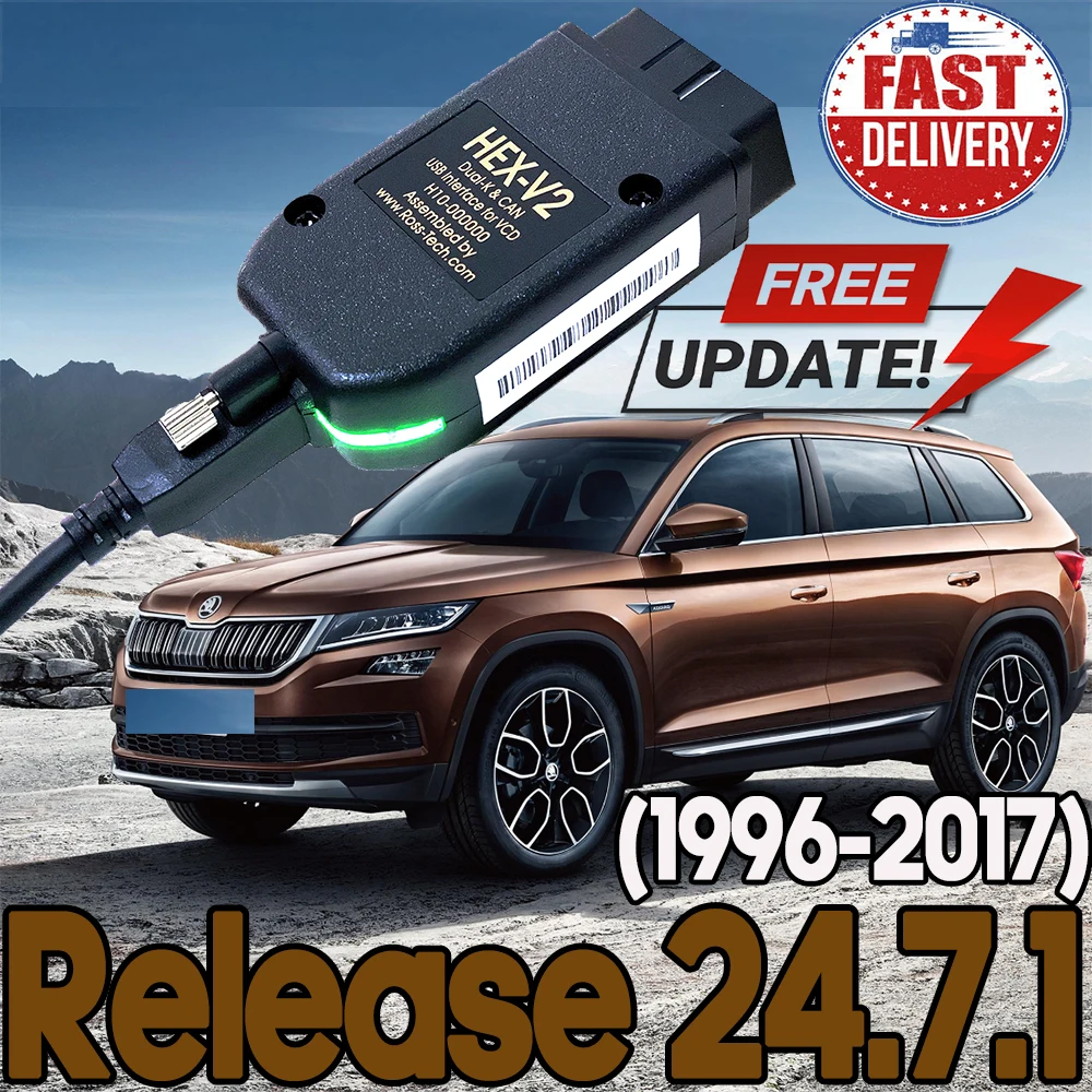Фото 2024 Популярный VCDS VAGCOM 24,7 HEX CAN USB Obd сканер ДЛЯ VW AUDI Skoda Seat VAG Многоязычный ATMEGA162 AUTOCOM VAG HEX V2 ИНСТРУМЕНТ №1