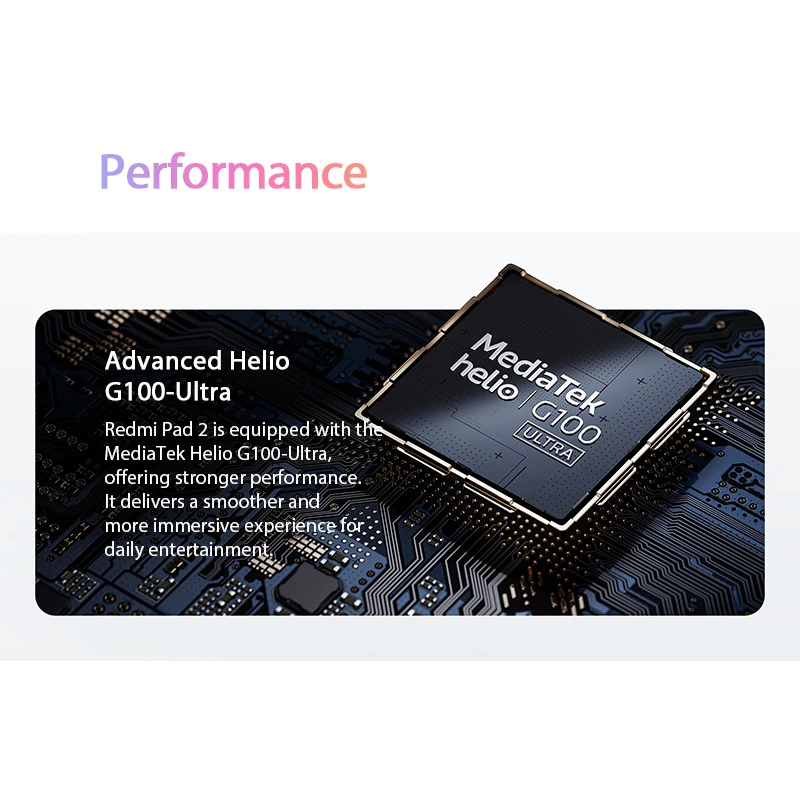 Фото Xiaomi Redmi Pad 2 Глобальная версия Advanced Helio G100-Ultra 11-дюймовый кристально-прозрачный дисплей 2,5K, 18 Вт, быстрая зарядка, аккумулятор 9000 мАч №5