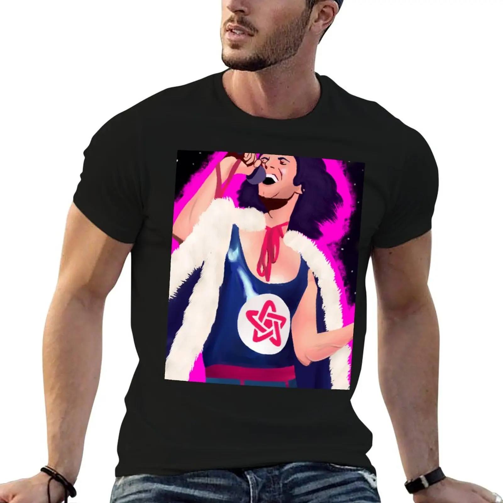 Фото Футболка Danny Sexbang Space Painting с классическим принтом и коротким рукавом №1