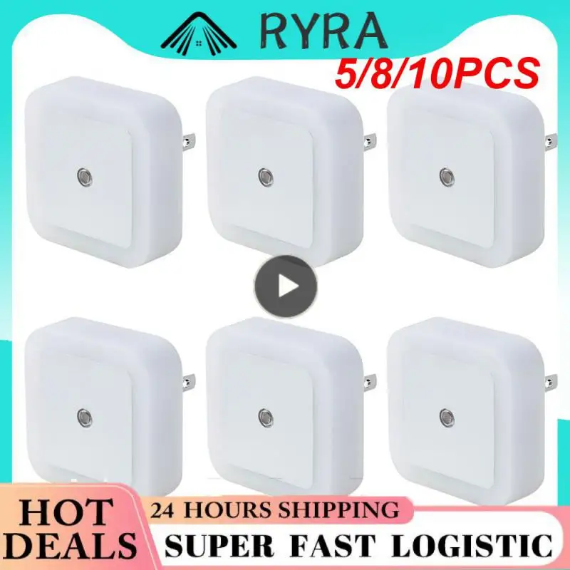

5/8/10PCS For Children Kids Bedroom Bulb Mini Nightlight 110-240v Night Lamp Led Living Room Bedroom Lighting