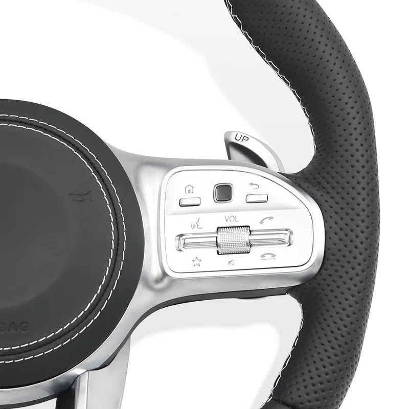 Фото Руль стандартной версии с белой строчкой для Mercedes-Benz E-класса W211 W212 W213 W463 W464 C217 W221 W222 W204 W205 C43 №5