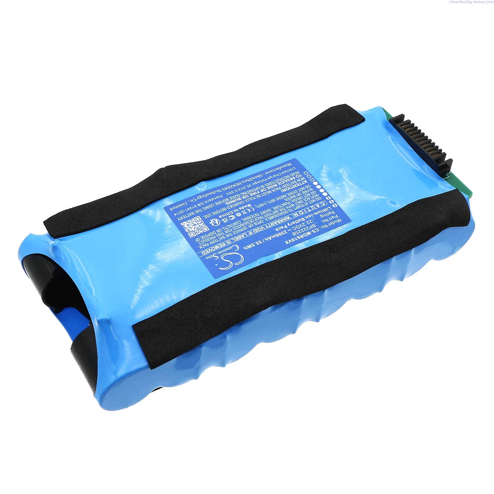Фото Сменная аккумуляторная батарея Cameron Sino 22.2V 2500mAh для пылесосов Media FC6 G3X6 GX3 R6 Max, для беспроводной моющей швабры Eureka NEW400 (для сухой и влажной уборки) №1
