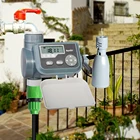 Автоматический таймер полива с ЖК-экраном, садовый электромагнитный клапан с датчиком дождя, цифровой многофункциональный контроллер системы орошения