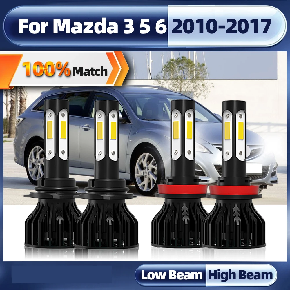 

240W H11 Car Led Headlight 9005 HB3 Led Lights 6000K Led Headlamps Bulbs For Mazda 3 5 6 2010 2011 2012 2013 2014 2015 2016 2017