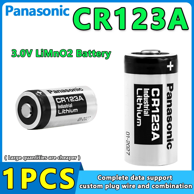 

1PCS Panasonic CR123A CR17345 DL123A 3V Lithium Battery For Digital Camera Doorbells Flashlight Water Meters Smoke Alarm