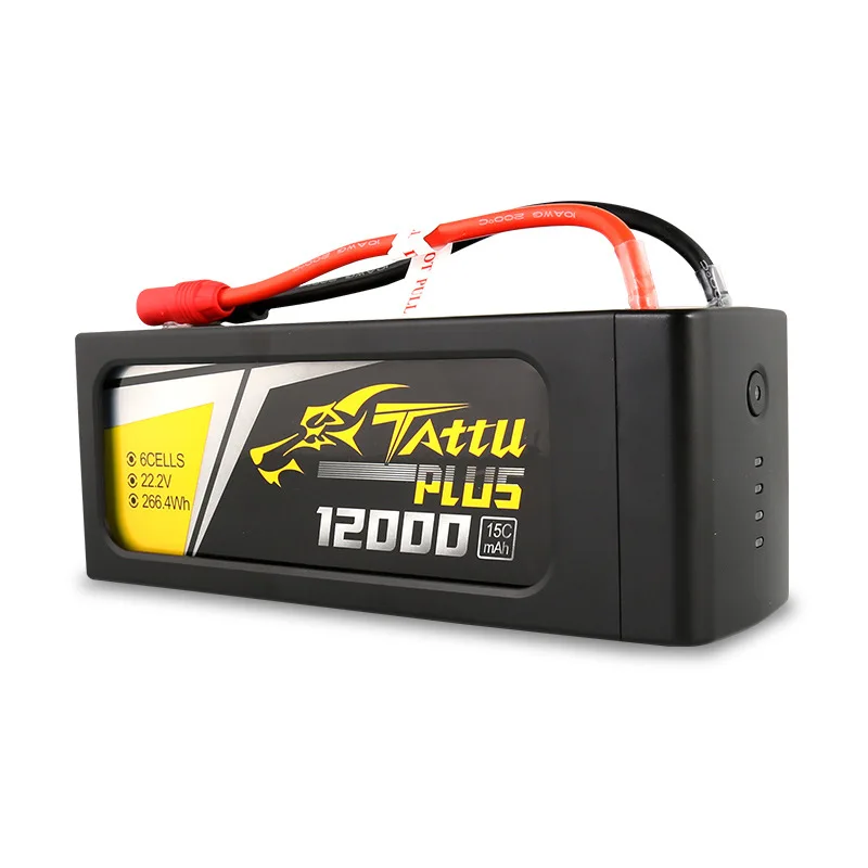 

TATTU PLUS 12000mAh 22.2V 6S 15C intelligent LiPO Battery Rechargeable Lithium Battery for agricultural drone