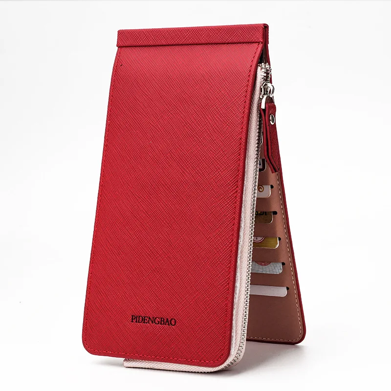 

Women / Men Long Wallet Zipper Pocket Card Holder Clutch Slim Purse Coin Credit Card Wallet Ticket Credit Card Bag Case Purses