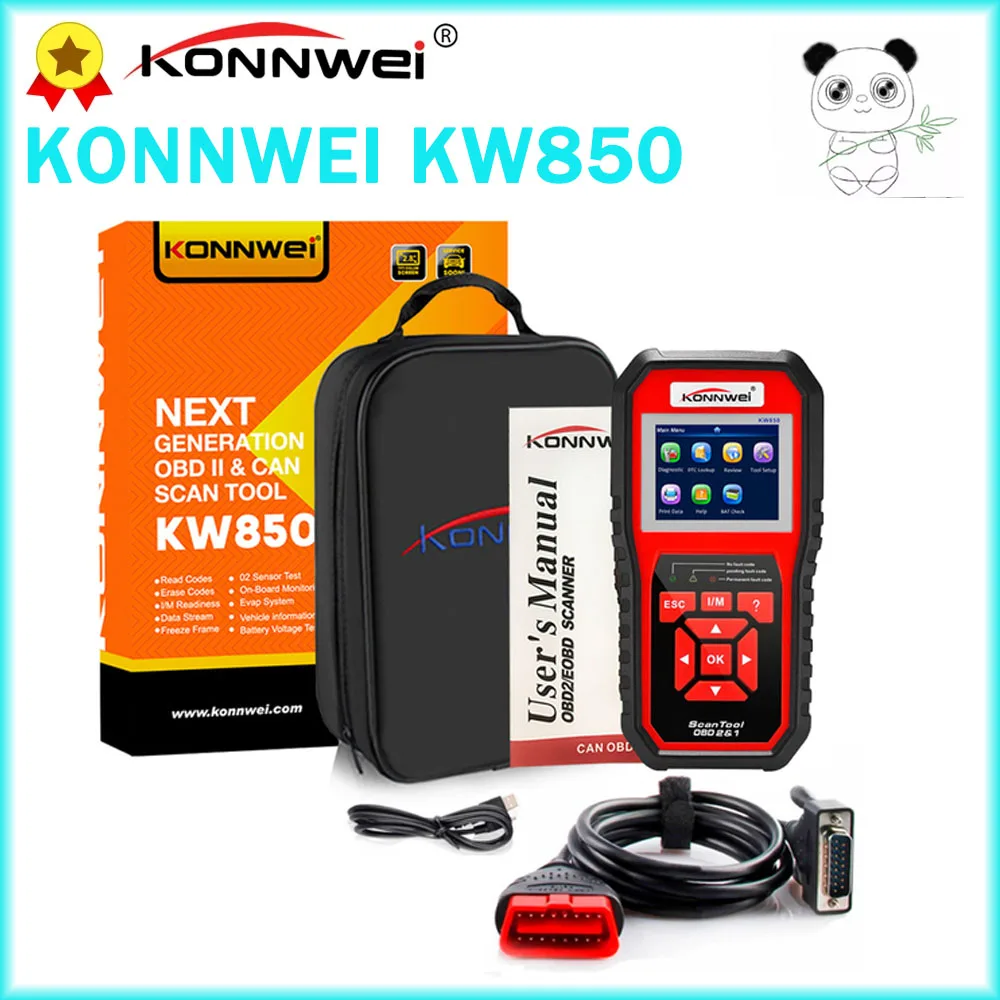 

Автомобильные диагностические инструменты KONNWEI KW850, сканер для диагностики двигателя, OBD2, PK CR3008
