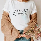 Фольклорная футболка Evermore, рубашка в стиле Тэйлор, фольклорная футболка с альбомом, футболка для музыкальной рубашки, поклонники Тейлор, подарок, повседневные топы унисекс