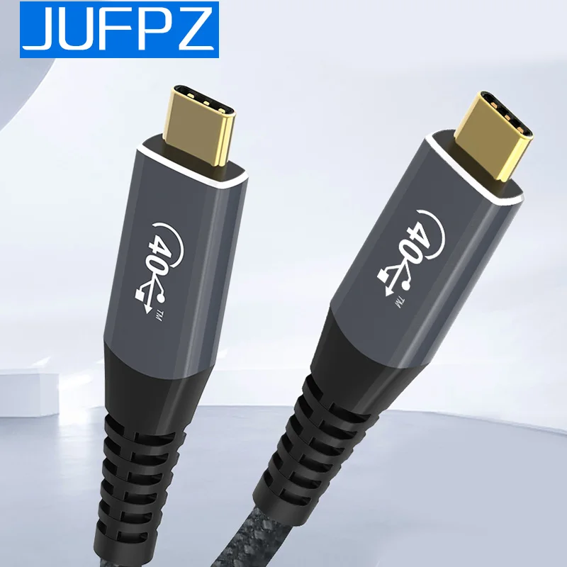 

Кабель JUFPZ USB 4 Thunderbolt 3, 100 Вт, 5 А/20 в, 3,1, быстрый PD кабель E-mark 40 Гбит/с для Macbook Pro, USB Type C, кабель для зарядки и передачи данных